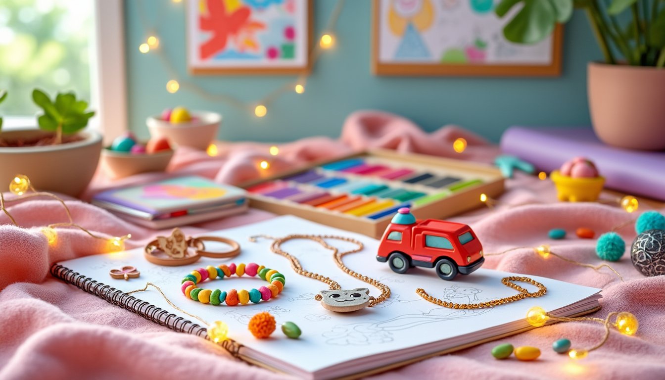 découvrez notre collection de bijoux fait main pour enfants, conçus pour inspirer leur créativité et leur imagination. offrez-leur des accessoires uniques qui les accompagnent dans leurs aventures et leur permettent de s'exprimer avec style.