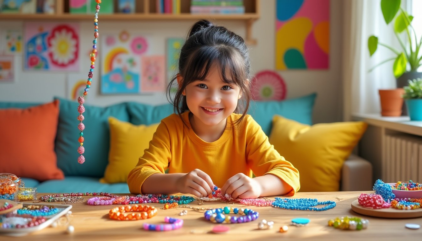 découvrez des idées originales et amusantes pour fabriquer des bijoux pour enfants. créez des moments inoubliables en réalisant des créations colorées et personnalisées ensemble, tout en développant leur créativité et leur motricité.