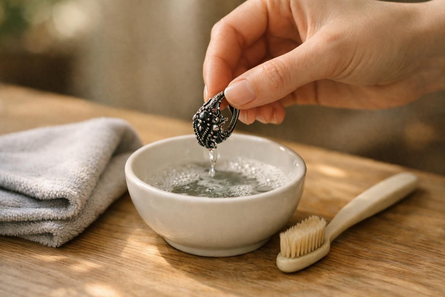 découvrez des méthodes efficaces et faciles pour nettoyer vos bijoux en argent ternis et leur redonner éclat et brillance naturellement.